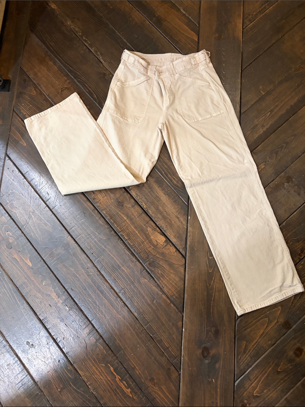 Women’s Beige Casual Jeans - Neutral Cotton Trousers